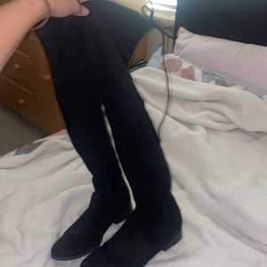 Knee high boots with no heel